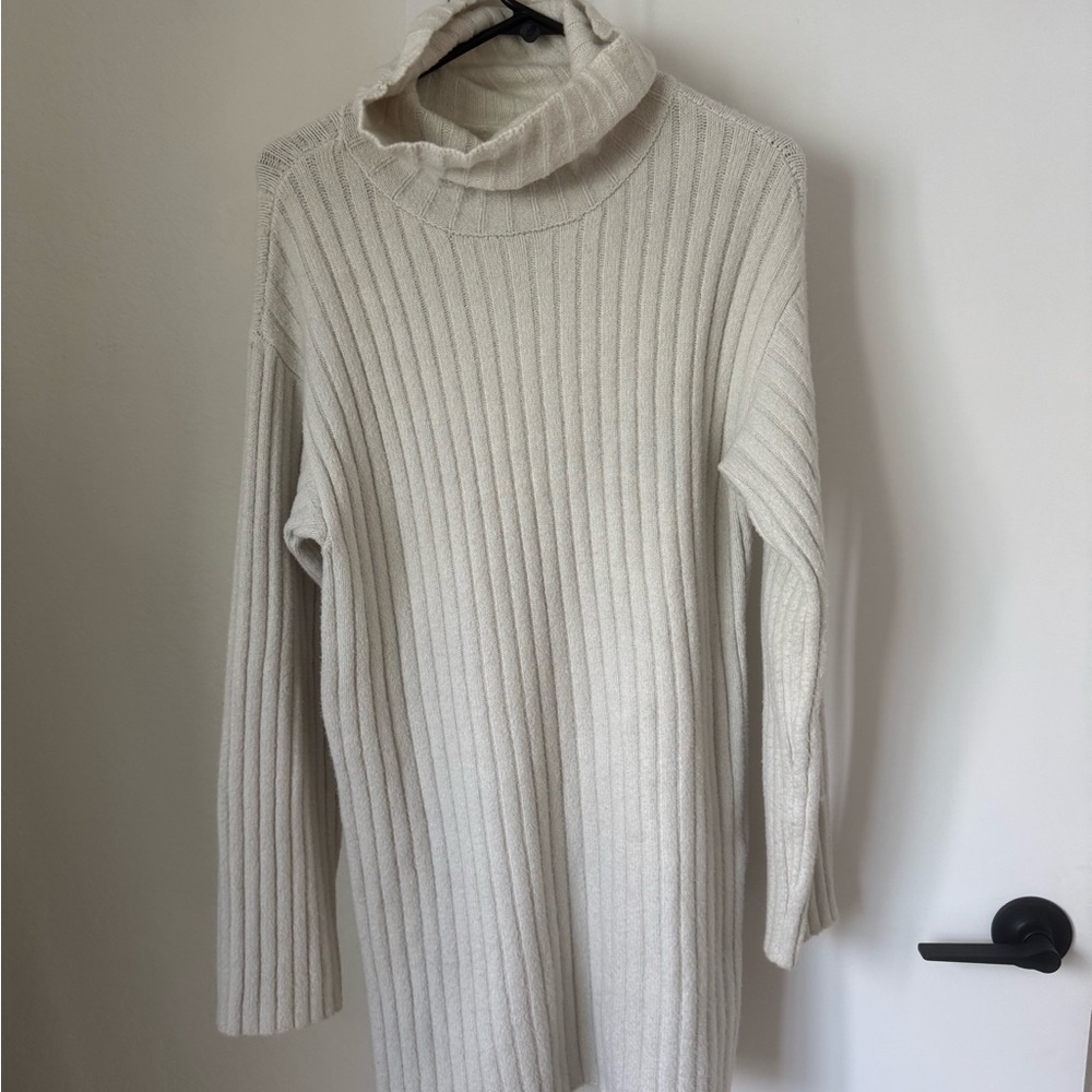 Abercrombie Cream Turtleneck Sweater Dress